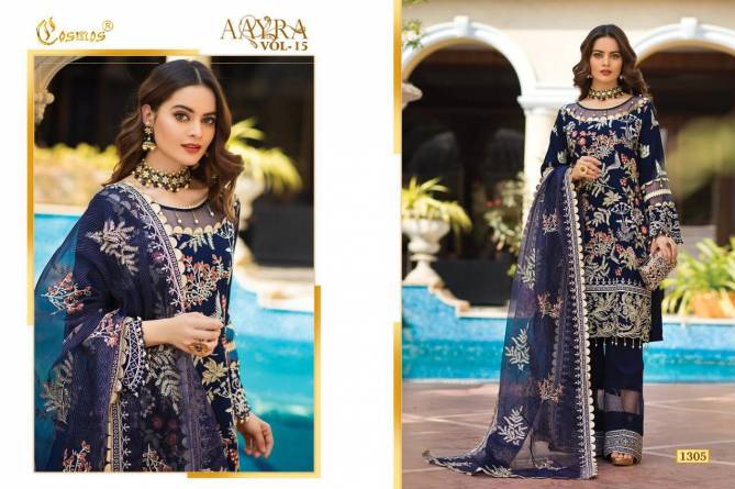 Cosmos Aayra 15 Latest Fancy Festive Wear Designer Fox Georgette Net With Heavy Embroidery Work Pakistani Salwar Suits Collection